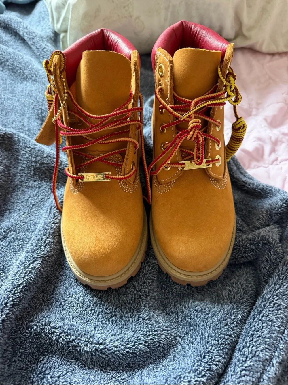 Timberland Kids' Wheat and Red Premium Waterproof Boots